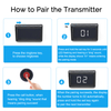 Daytch Wireless Calling System Caregiver Pager for Nurses Station 10 Waterproof Alert Call Buttons with 1 Display Receiver for Clinic Restaurant Nursing Home Patients Seniors