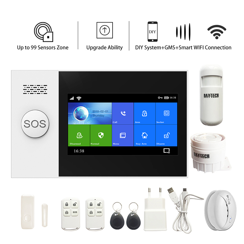 GSM Wireless Intrusion GSM House Alarm Anti Theft Alarm System for Mobile APP Control