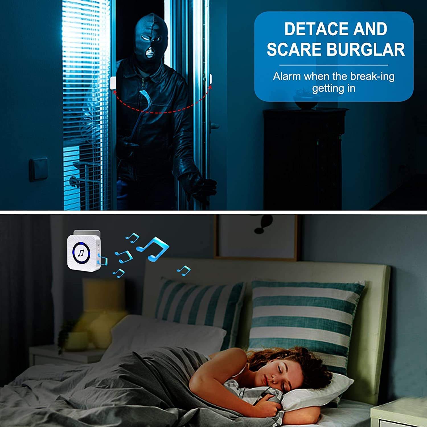 Daytech door open Sensors alarm Store Door Open Alert Wireless Door