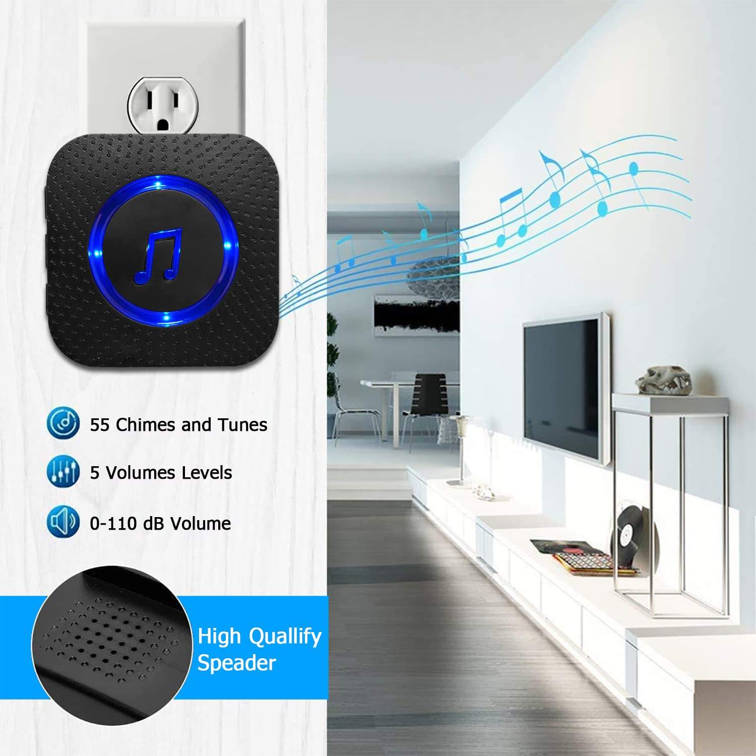 Daytech MC01 2-1 1 Receiver 2 Sensors Wireless Door Sensor Entry Chime