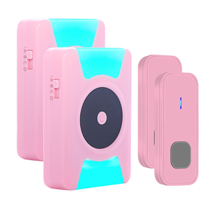 Daytech CC21 White/Black/Pink pagers flash vibration Siren 3 in 1 home calling bells for elderly wholesale rechargeable wireless caregiver pager