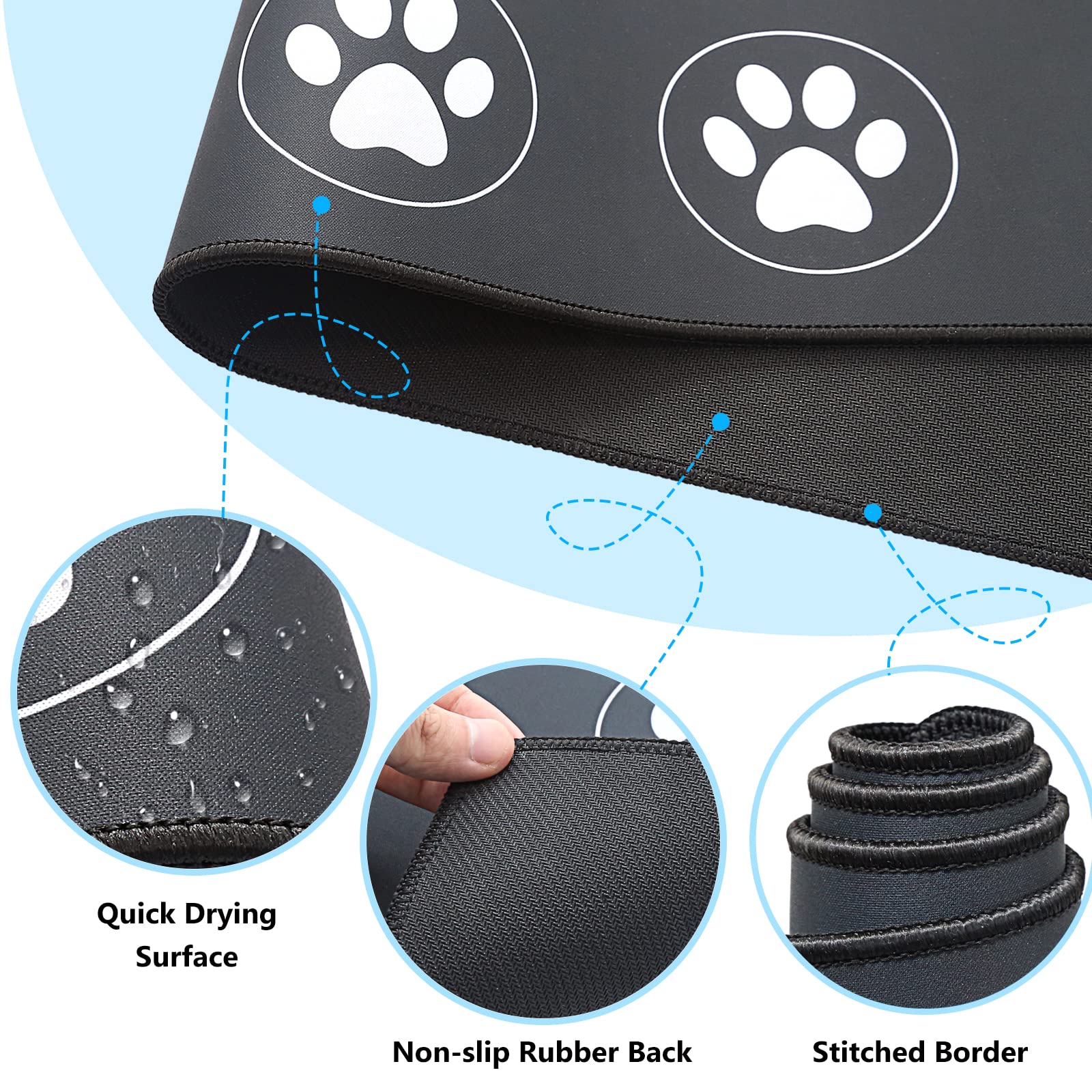 Daytech Dog Communication Buttons Mat,Anti-Skid Rubber Backing Dog Buttons Mat
