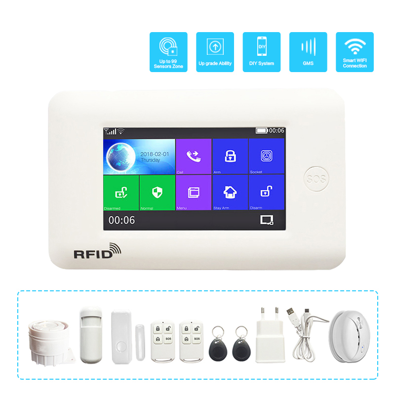 Daytech TA03WH-KIT5 Tuya APP Control home safety System Factory/Warehouse Home Security WiFi GSM Alarm