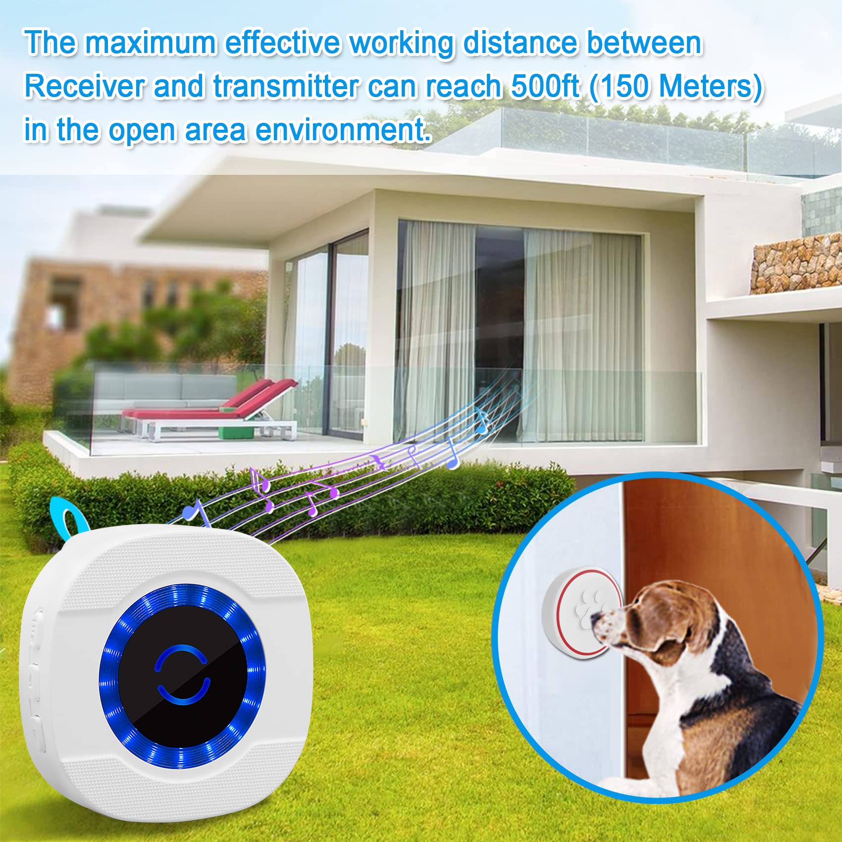 Daytech Dog Doorbell for Potty Training Wireless Training Door Bells