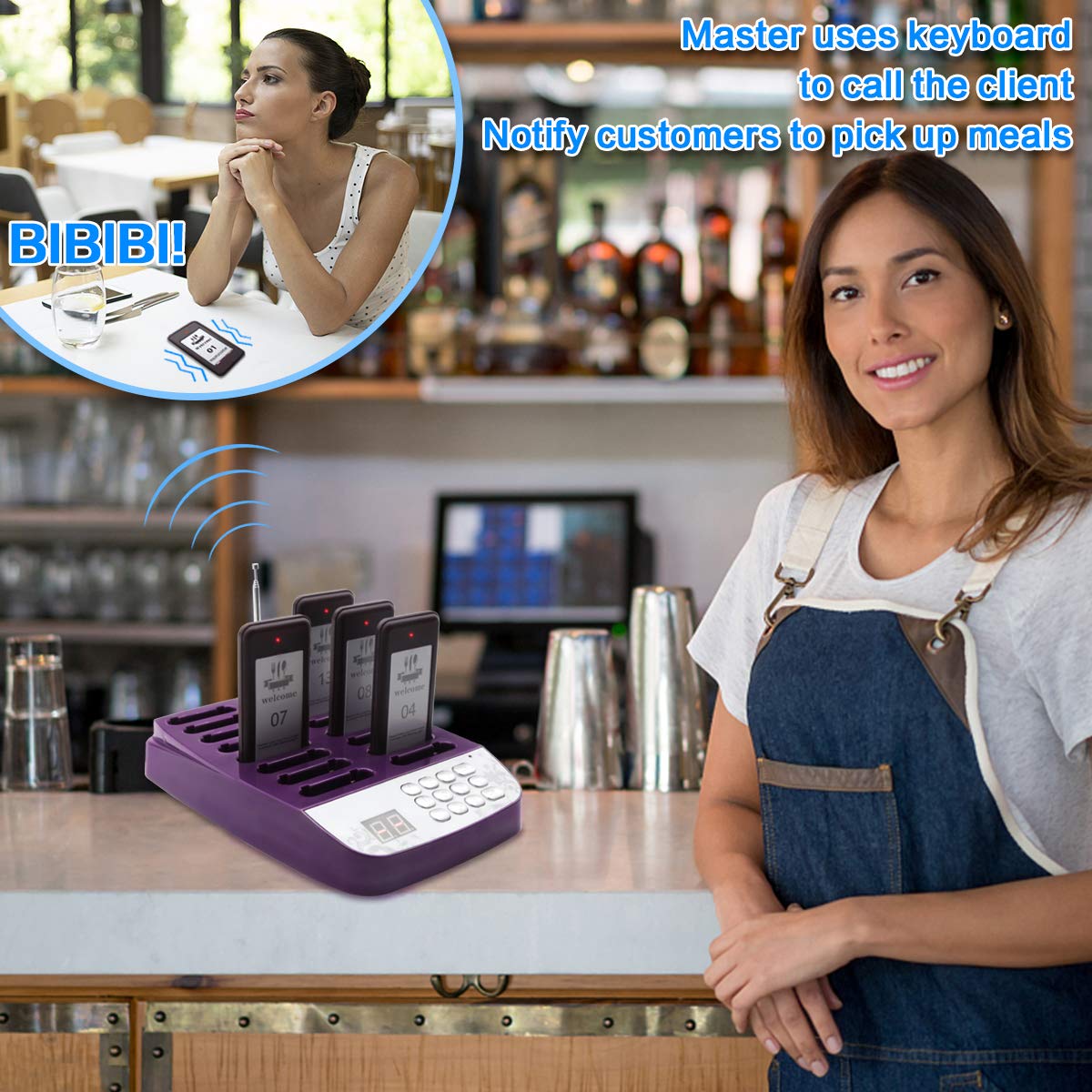 Daytech Restaurant Pager System Paging Buzzer System Beepers Wireless 