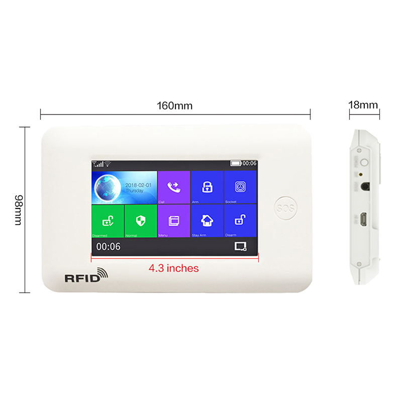 Daytech TA03WH-KIT3 Remote Control Tuya Smart WiFi GSM Home Alarm Kit